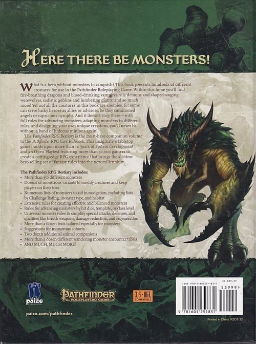 Pathfinder Roleplaying Game Bestiary (Genbrug)